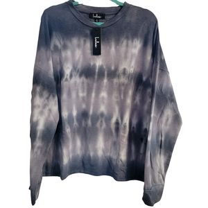 Lulus Blue Tie Dye Sweatshirt - Large